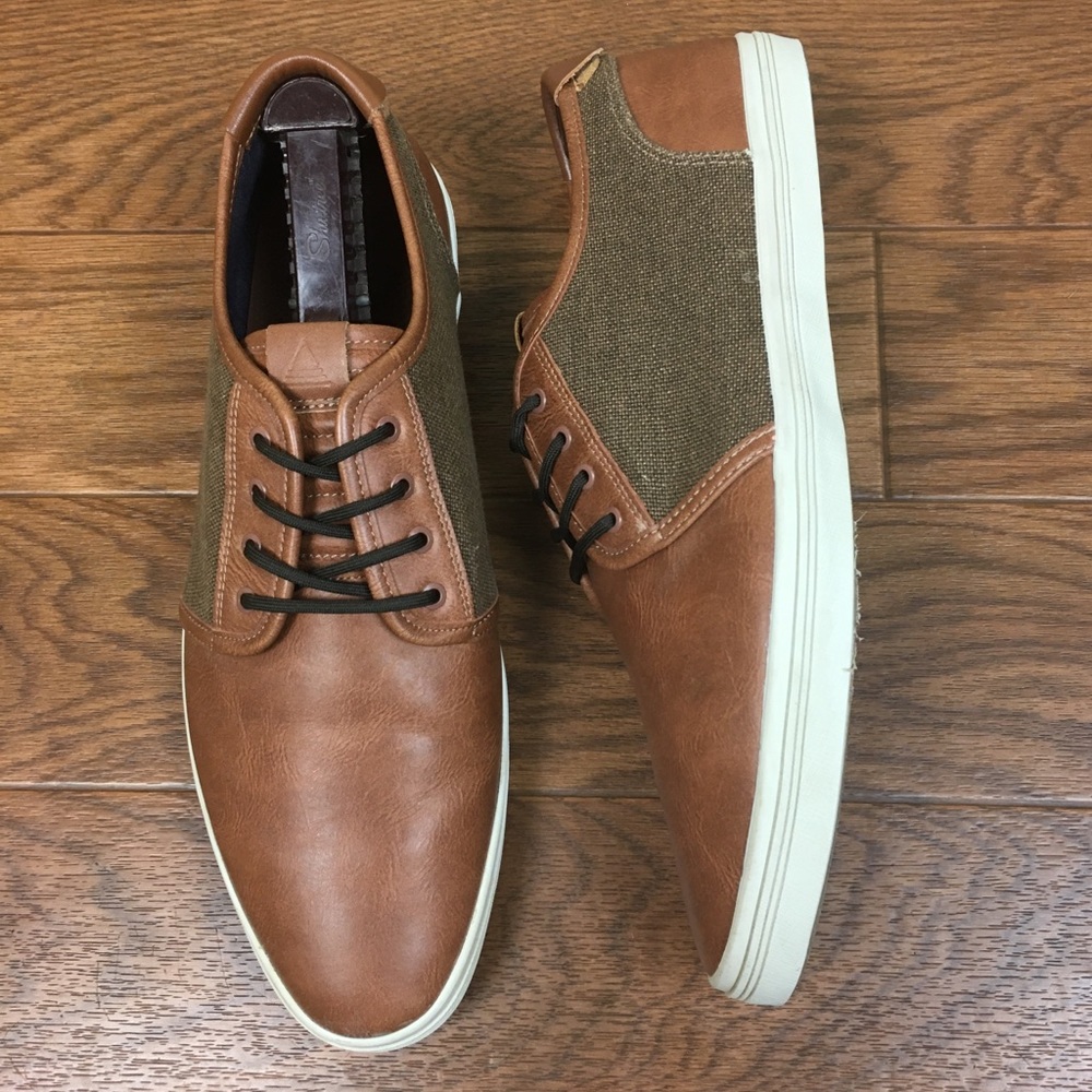 Aldo Cognac Brown Casual Leather Sneaker Shoes